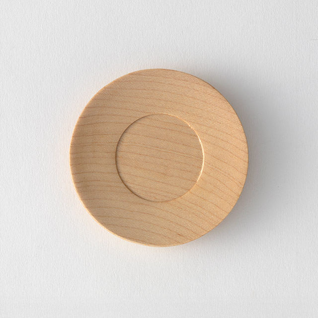 市川木工　茶托　白