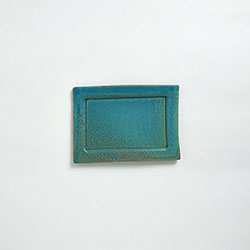 Madu　長角皿　ブルー　19×13.5　小