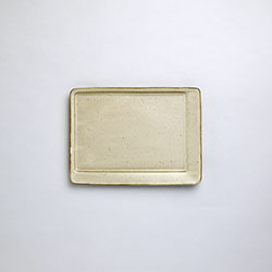 煌陶窯　星野作　Ｂｅ長方形皿17.3×12.5