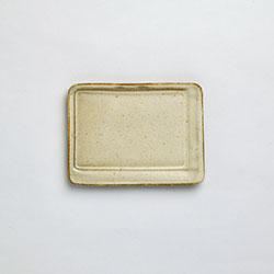 煌陶窯　星野作　Ｂｅ長方形皿9.7×7.2