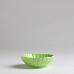 丸菊型皿　11cm　緑