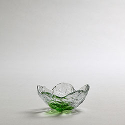 彩りビードロ　8cmガラス小鉢　緑