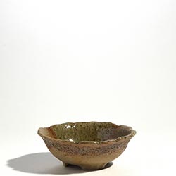 織部小鉢　茶／緑　12.5cm
