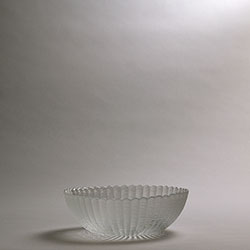 菊の香　盛り鉢　ガラス丸21cm