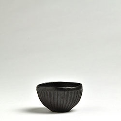 和）長谷製陶　黒小鉢　丸　6.5cm