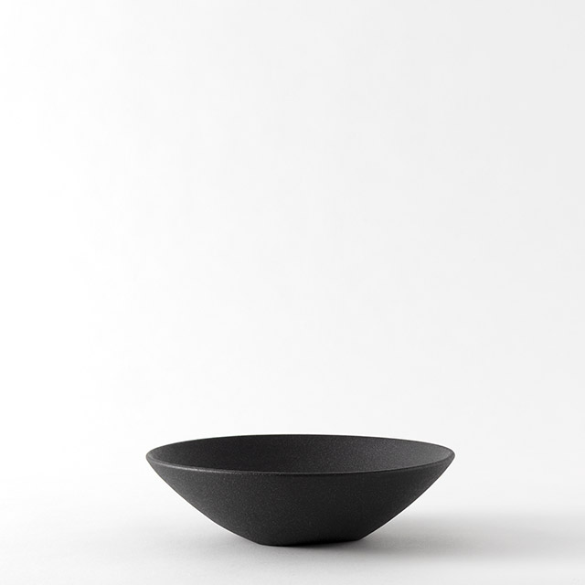 大野香織　三ッ足中鉢　18cm　黒