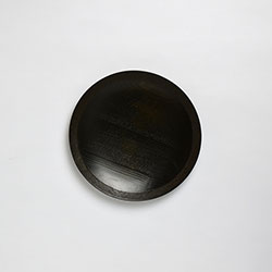 黒吹き漆丸皿　27cm　黒