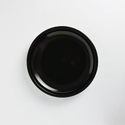漆七寸菓子皿　黒21cm