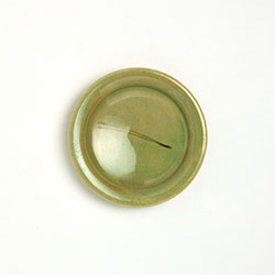 小皿　緑　松葉皿12.5cm