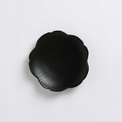 天然木　漆ミニ皿　9cm　黒