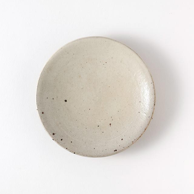 粉引白 信楽焼小皿 13cm