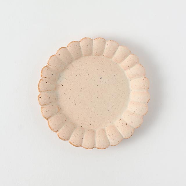素焼丸花型小皿 11.5cm