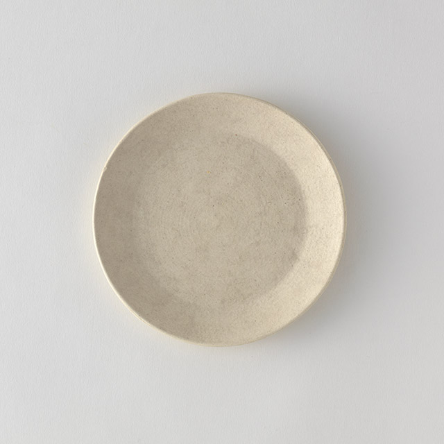 鈴木智子　取り皿15cm（白灰化粧）