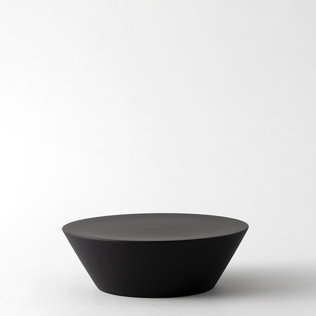 sfgm　ウッド台皿18cm　マットブラック