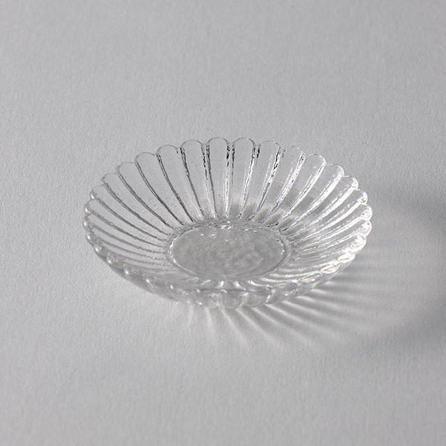 小林裕之・希　ガラス輪花豆皿