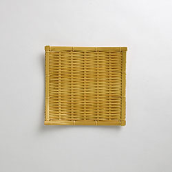 竹編み皿15cm　正方形