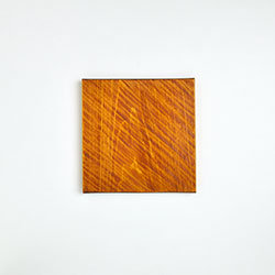木製　正方形皿　杉茶　19cm