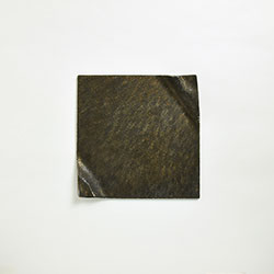 溶岩流折紙皿　24.5×24.5　黒茶