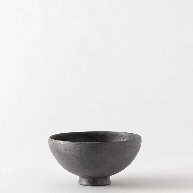 高野友美　グレー化粧碗