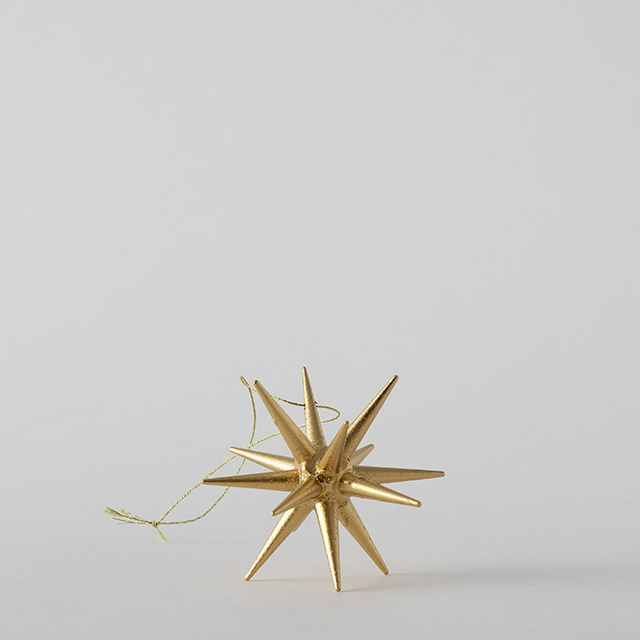 X'masオーナメント　ベツレヘムの星 柊　ゴールド