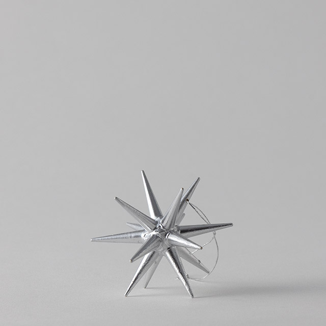 X'masオーナメント　ベツレヘムの星 柊　シルバー