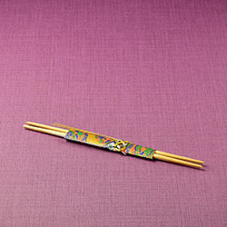 祝箸　千代紙包み　紫の松