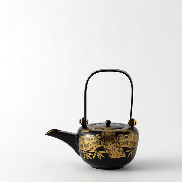 会津屠蘇器　松竹梅　黒／金（銚子）