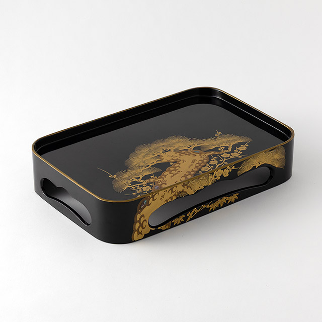 会津屠蘇器　松竹梅　黒／金（屠蘇台）