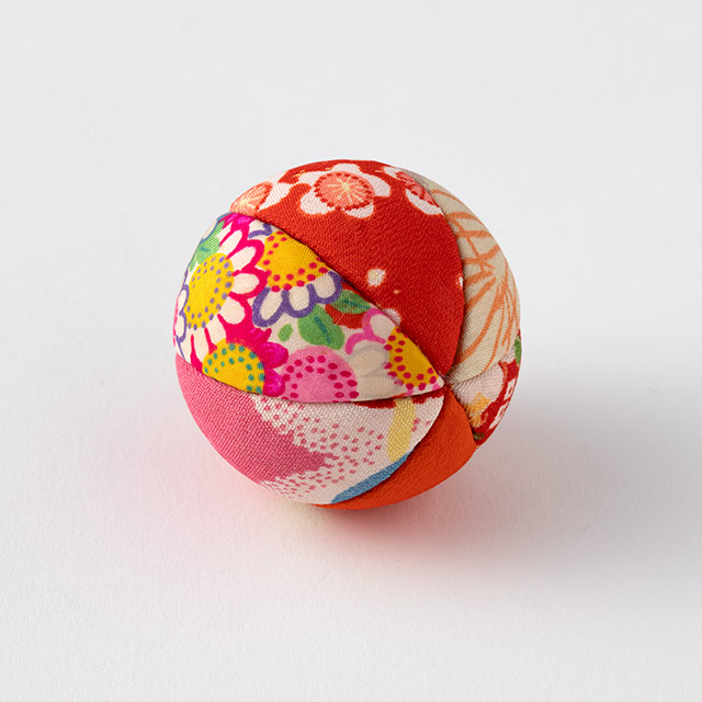 手まり　布花模様　5cm　大