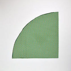 テーブルクロス　円　青／緑　直径100cm