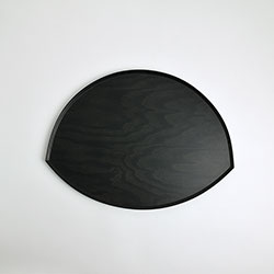 ブナコ変形トレー　41.5×31　黒